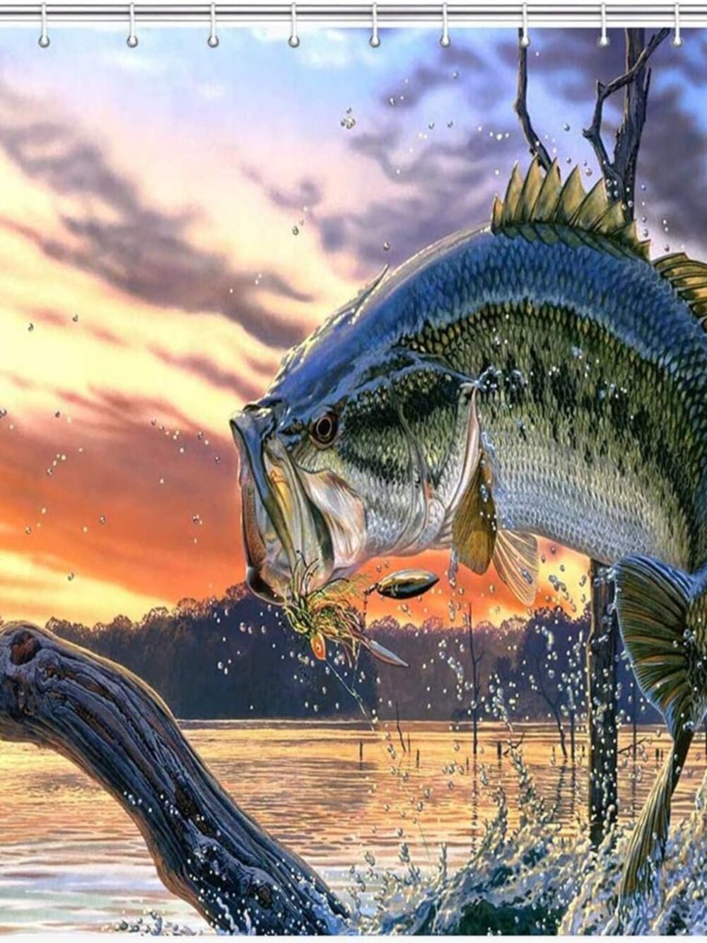 Bass Fish Shower Curtain